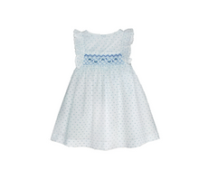 Toddler's & Little Girl's  Smocked Dress in Plumeti fabric