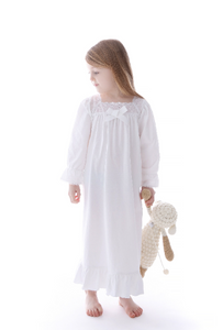 White Cotton Girl Dress