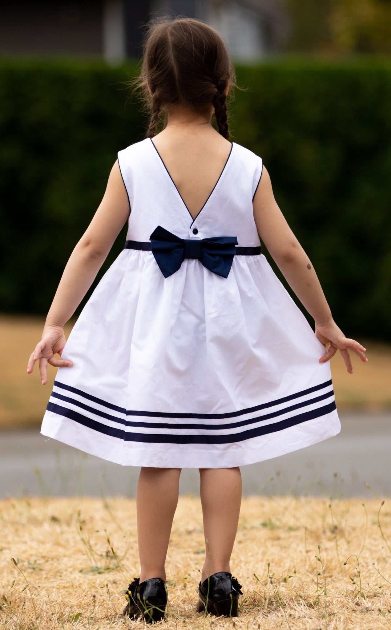 Vintage girls dress, white dress, blue girls clothing, heirloom clothi PHLONA Vintage girls dress, white dress, blue girls clothing, heirloom clothi PHLONA