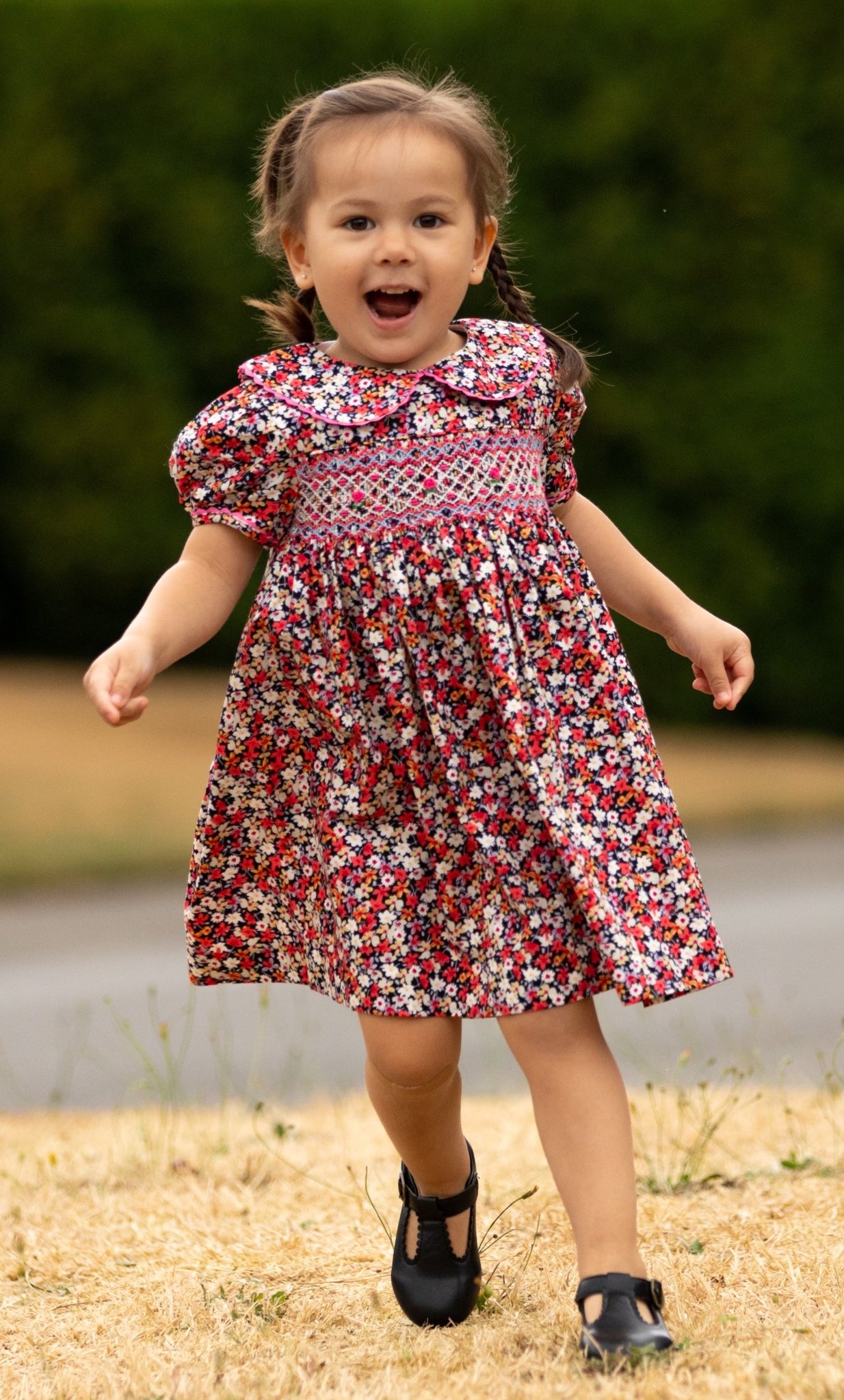 smocked princess dress Smocked Princess Castle Swiss Dot Bubble 6M
