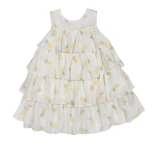 Off-White Pineapples Tiered Ruffle Sleeveless Dress - Infant, Toddler & Girls