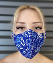 Blue Flower Face Mask