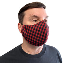 Red & Black Plaid Face Mask