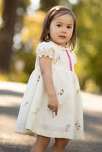 Little Girls' Floral Linen Dress