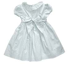 Green Gingham Smocked Ruffle-Collar Puff-Sleeve Liberty A-Line Dress - Toddler & Girls