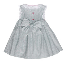 Blue & Pink Floral Smocked Ruffle-Collar Sleeveless A-Line Dress - Infant, Toddler & Girls