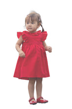 Red Voile Lace Trim Dress