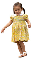 Yellow Floral Smocked Collared Puff-Sleeve Liberty A-Line Dress - Infant, Toddler & Girls
