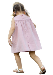 Little Girl's Corduroy Hand Smocked Sleeveless Dress