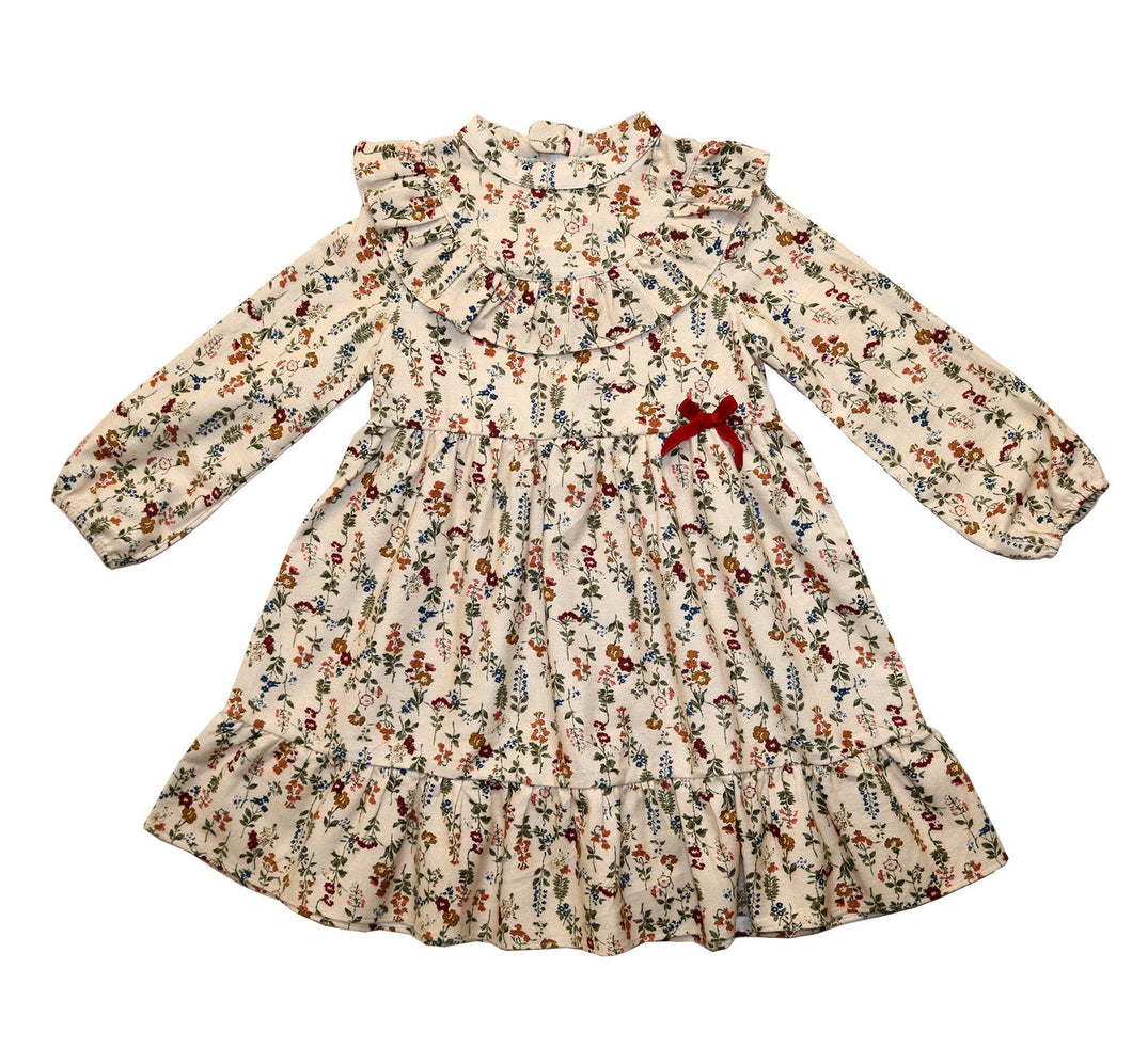 Girls Long Sleeve Dress Cotton Casual Skater Party Dress Toddler Girl Clothes 3 - 8Years