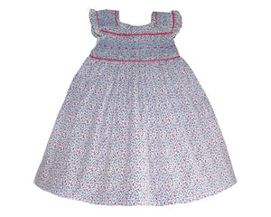 Hand Smocked Sleeveless Dress Ruffle Swing Tunic Outfit Dress - Toddler Easter Dress