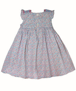 Hand Smocked Sleeveless Dress Ruffle Swing Tunic Outfit Dress - Toddler Easter Dress