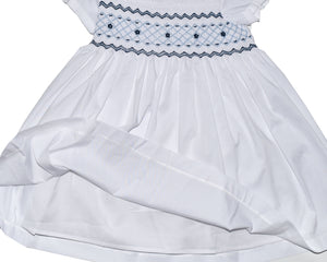 White Hand Smocked Liberty Dress