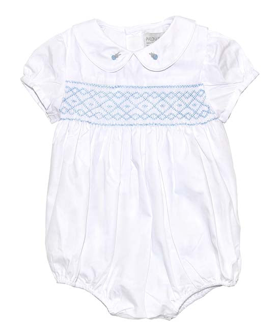 Unisex Smocked Bubble Romper, Hand Made Bubble Romper